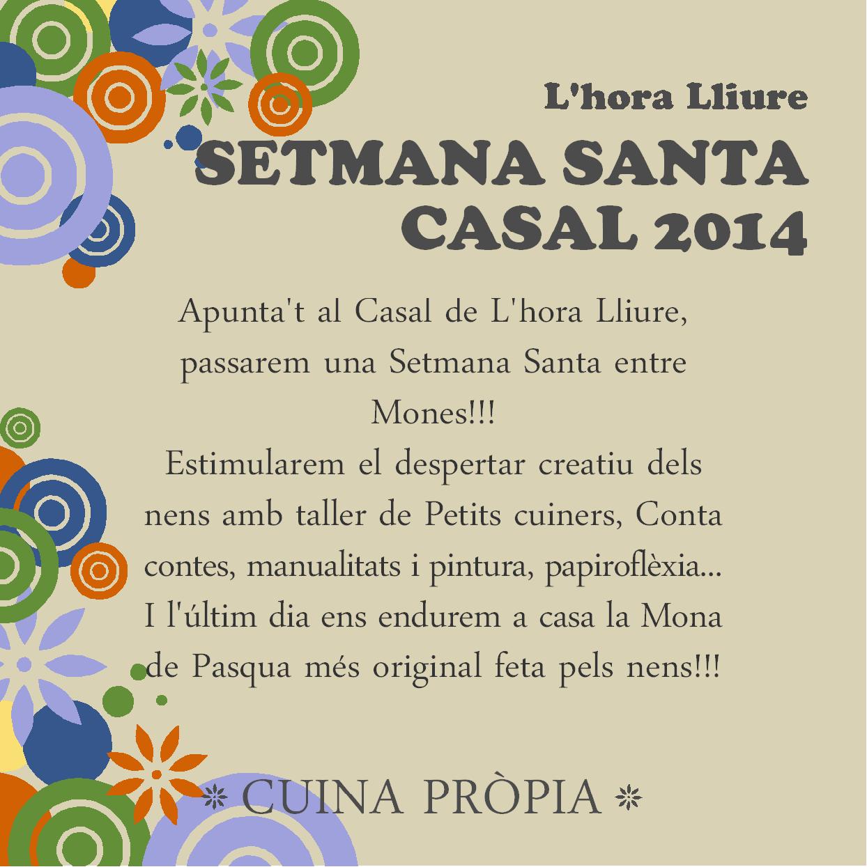 cartell SETMANA SANTA hora lliure