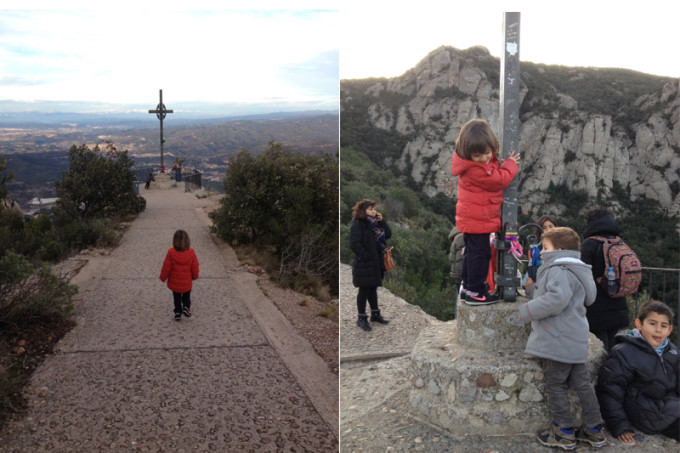 excursion con ninos sant miquel montserrat