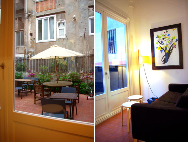 Merendar con niños en Barcelona - mamascafe patio ninos