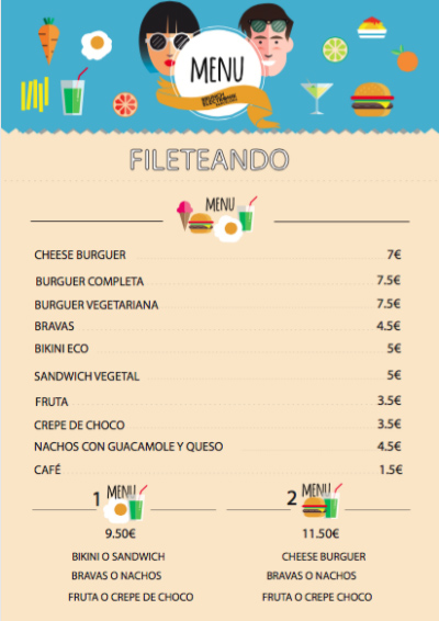 menu fileteando