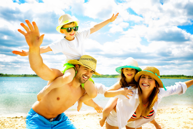 Familie am Strand