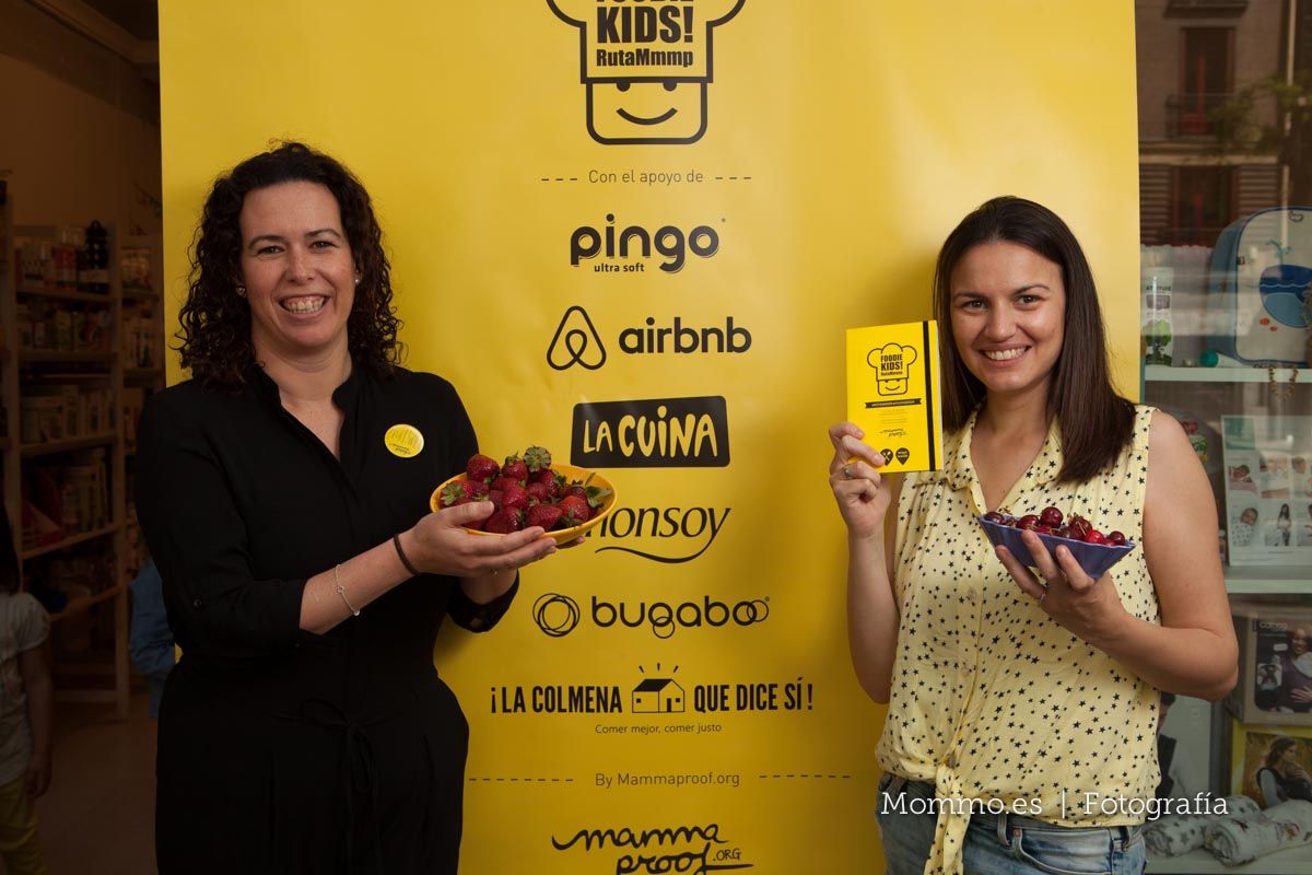 Presentación guía FoodieKids en Madrid. Carmen Quintano y Almudena Marcos