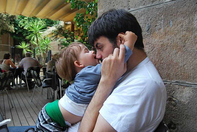 Jordi y Teo en El Jardí